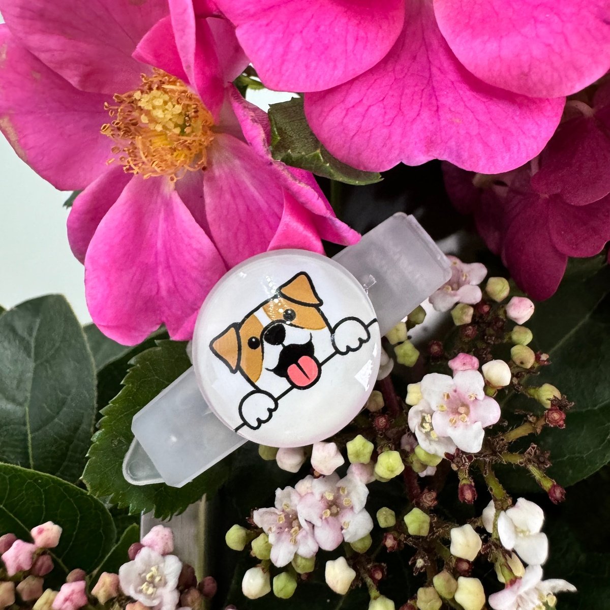 Hundespange Cabochon „Hund“ (4.5 cm)