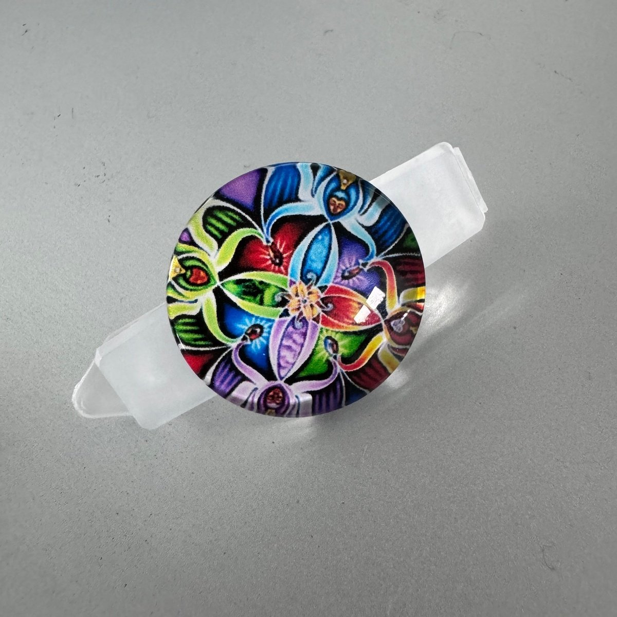 Hundespange Cabochon „Mandala“ Nr.2 (4.5 cm)