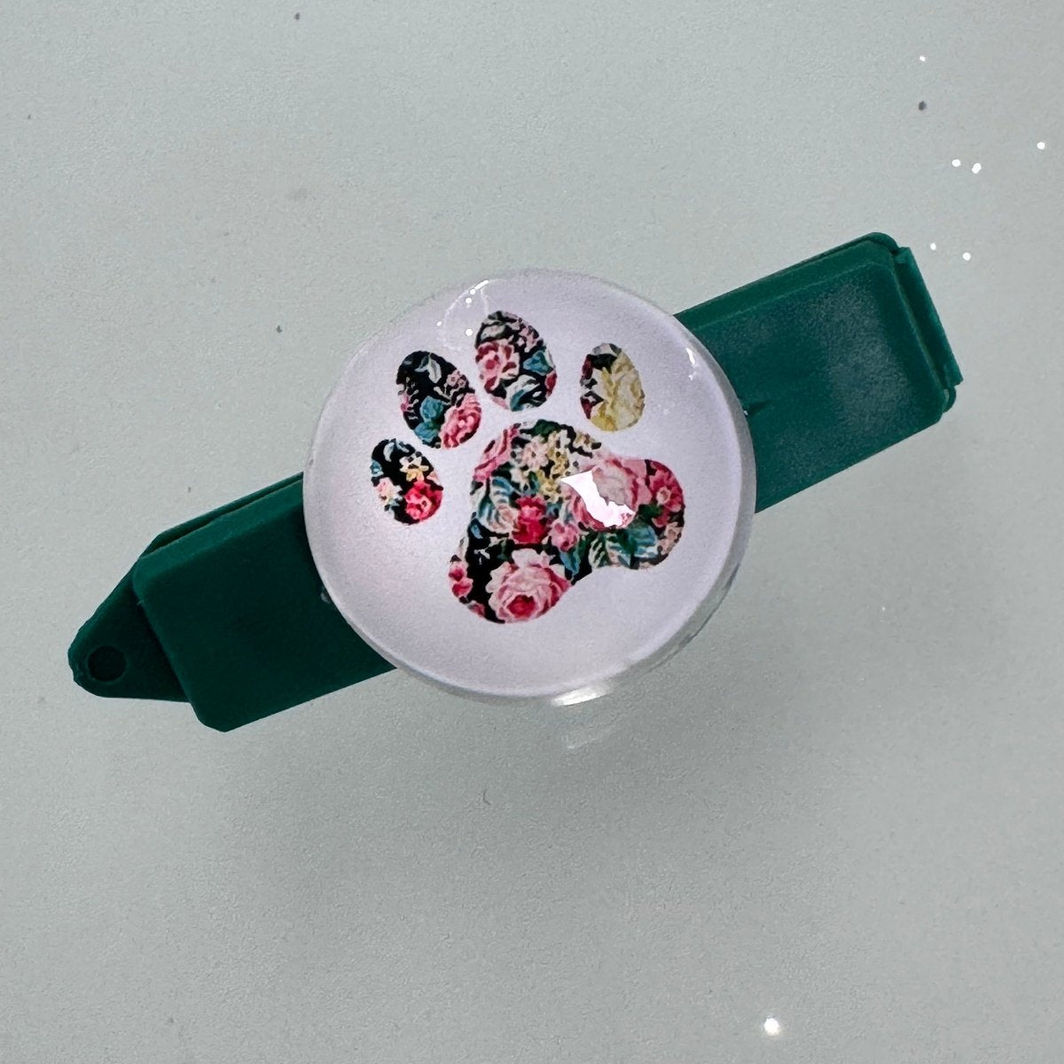 Hundespange Cabochon „Pfote“ (4.5 cm)