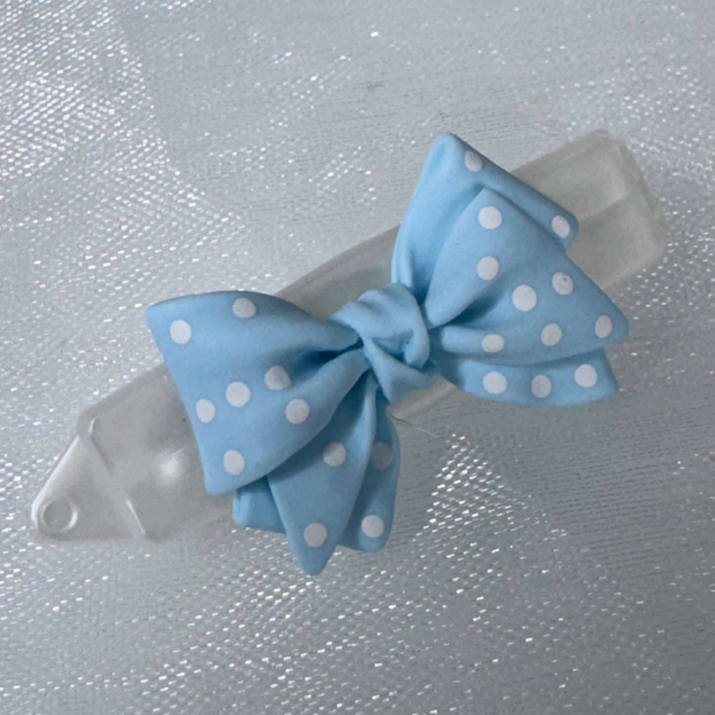 Hundespange „hellblaue Schleife“ (4.5 cm)