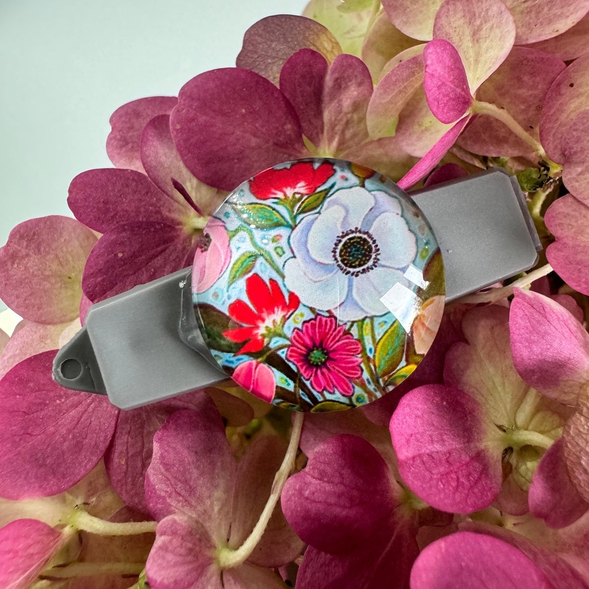 Hundespange Cabochon „Blumen“ Nr.8 (4.5 cm)