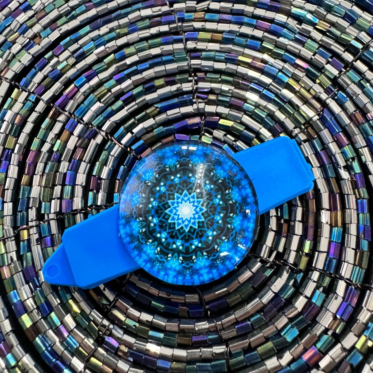 Hundespange Cabochon „Mandala“ Nr.4 (4.5 cm)