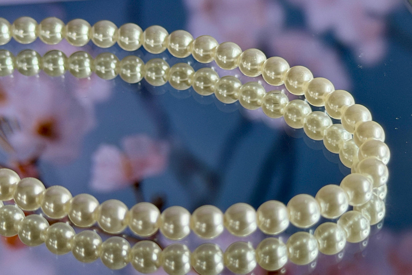 Perlenarmband "Crystal White"