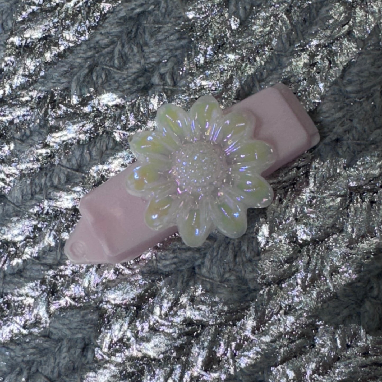 Hundespange mit Blüte (3.5 cm)