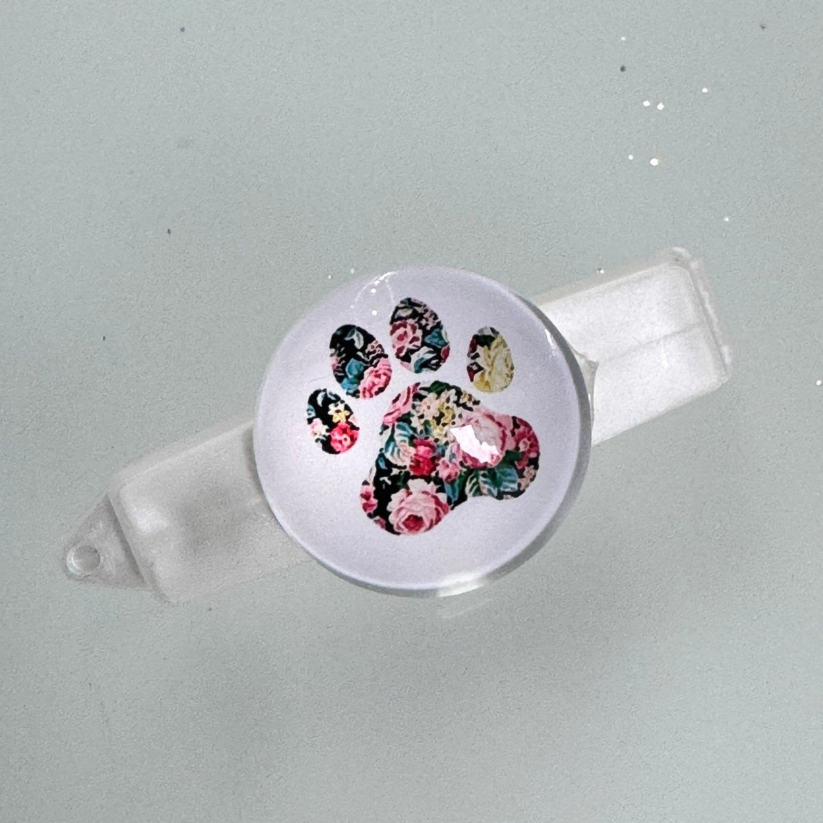 Hundespange Cabochon „Pfote“ (4.5 cm)