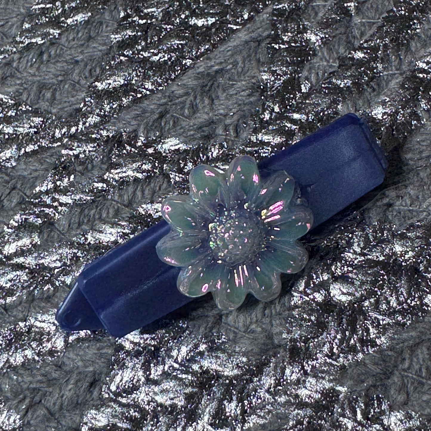 Hundespange mit Blüte (4.5 cm)