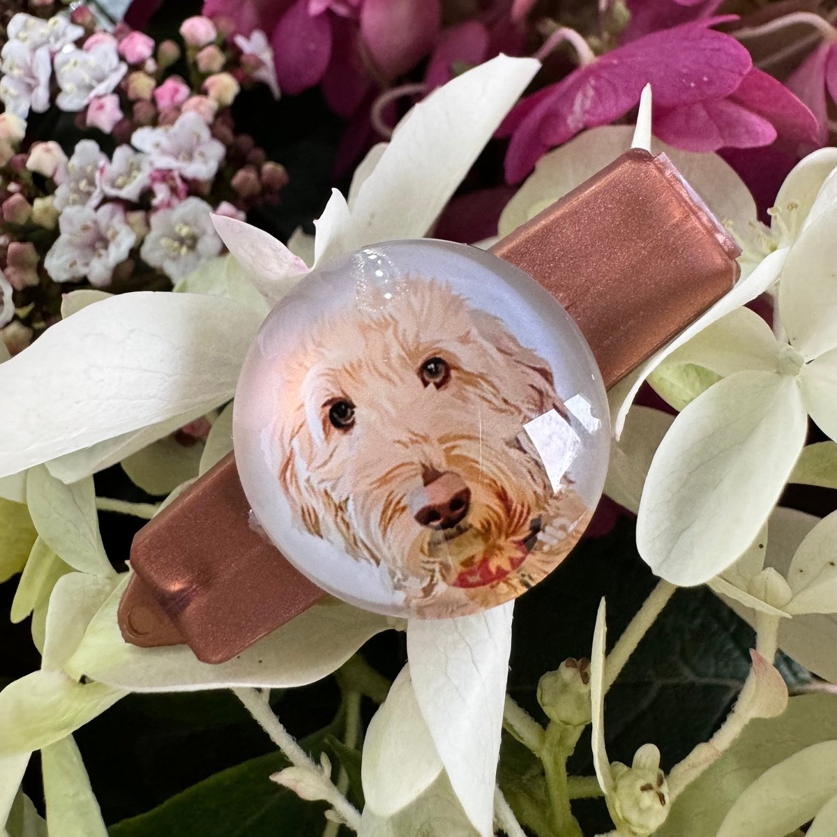 Hundespange Cabochon „Doodle“ (4.5 cm)