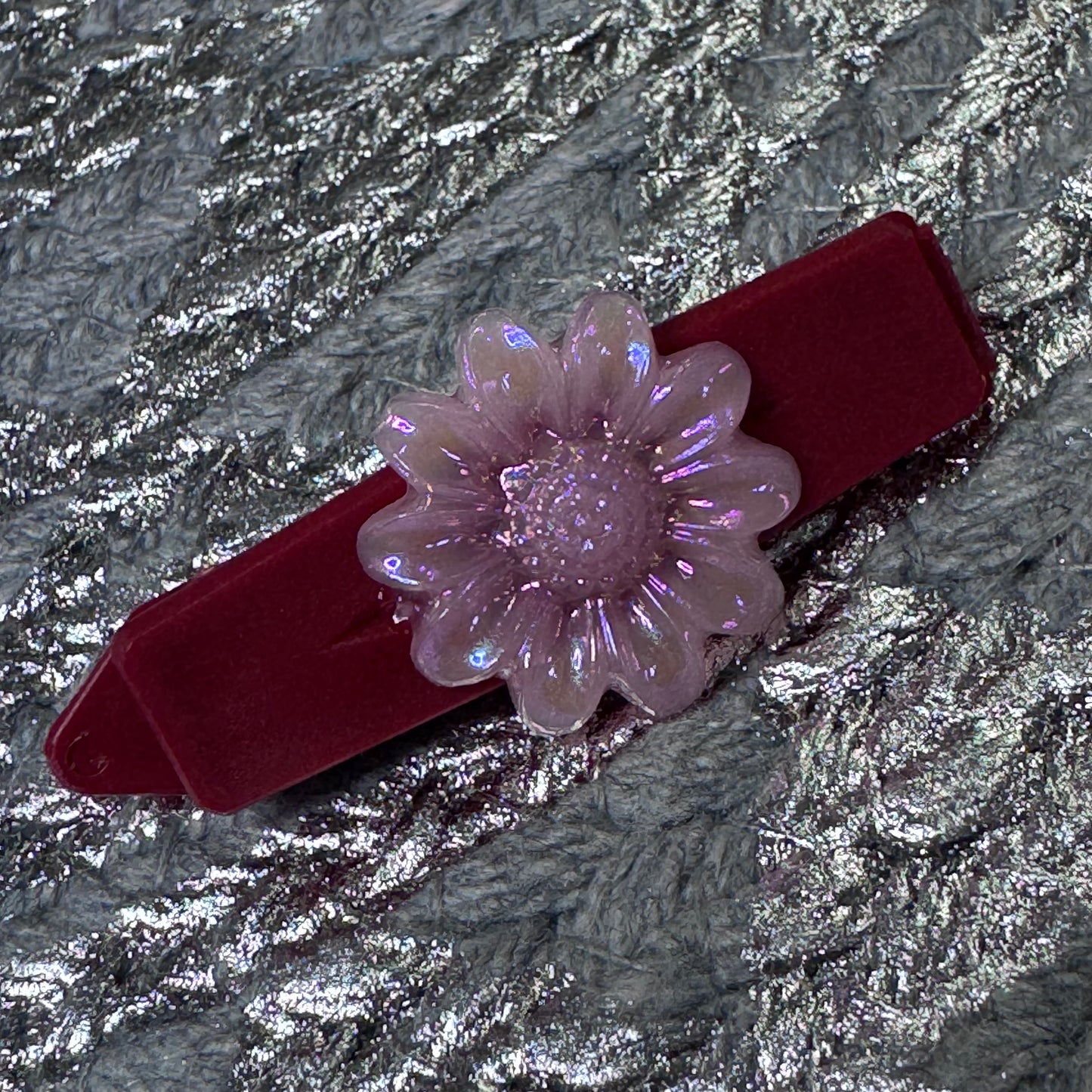 Hundespange mit Blüte (4.5 cm)