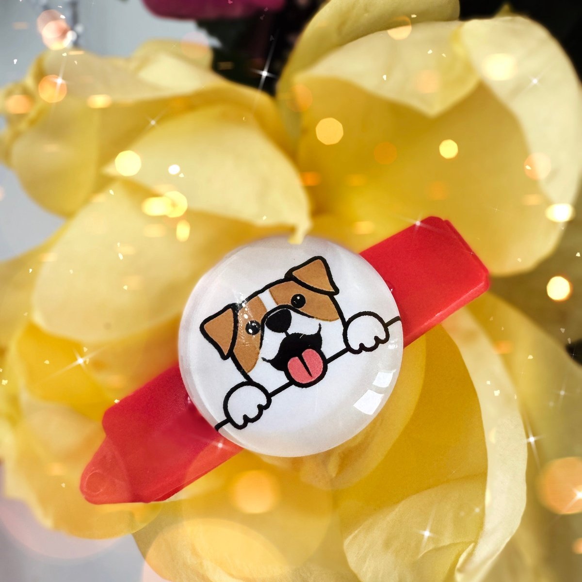 Hundespange Cabochon „Hund“ (4.5 cm)