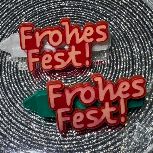 Hundespange "Frohes Fest" (4.5 cm)