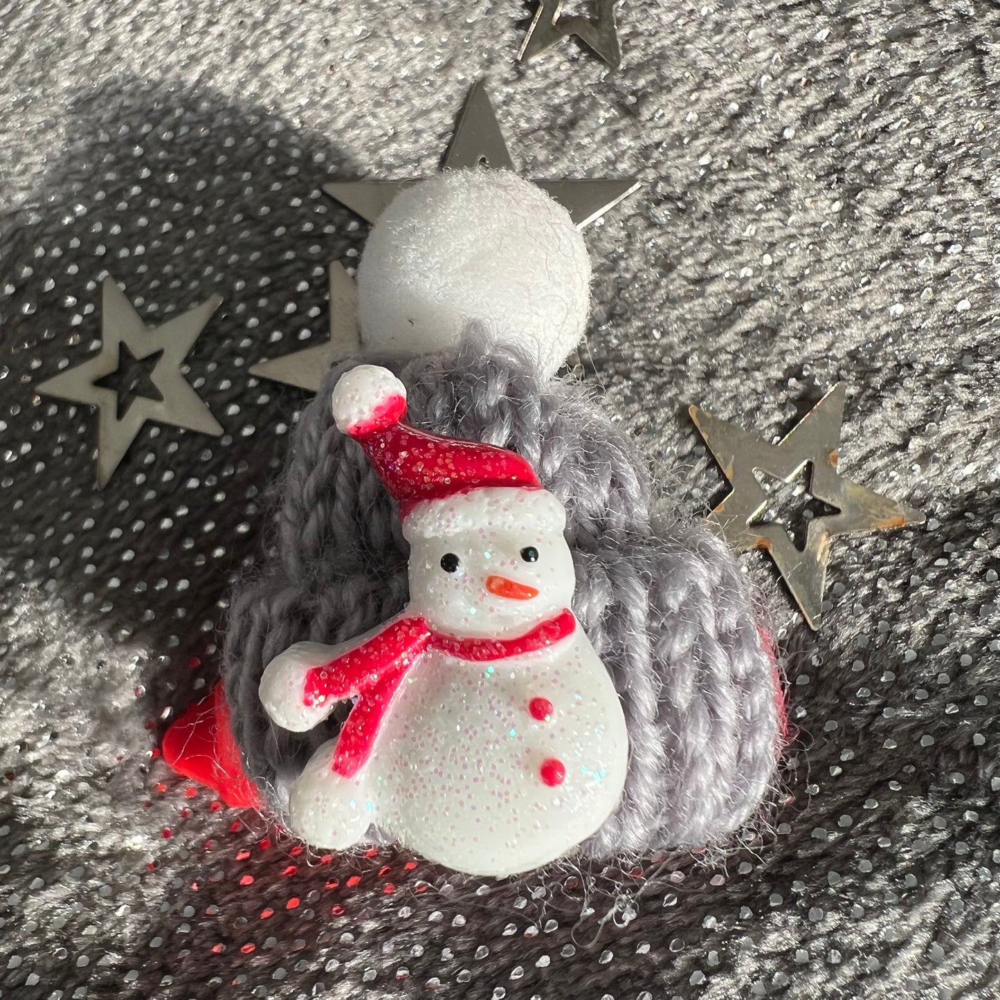 Hundespange „graue Mütze“ (4.5 cm)