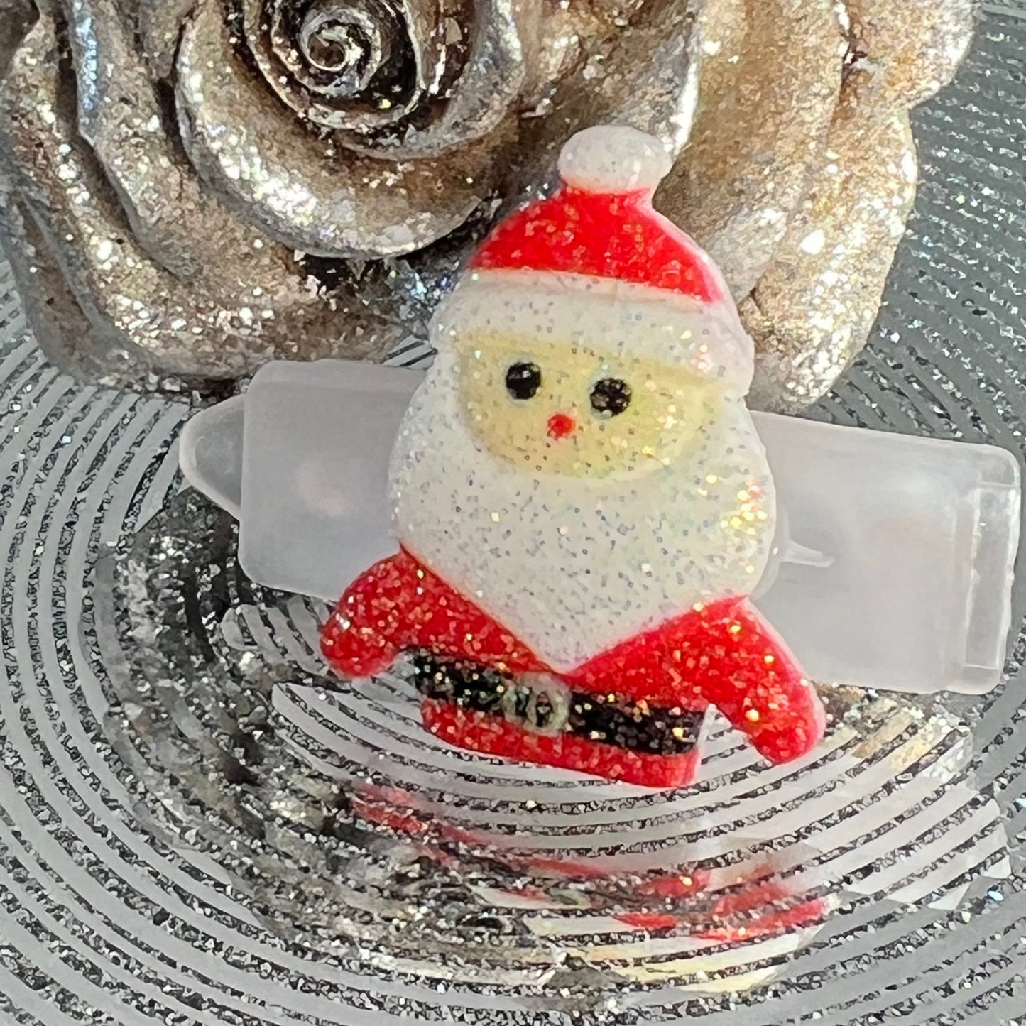 Hundespange „Nikolaus“ Glitzer (3.5 cm)
