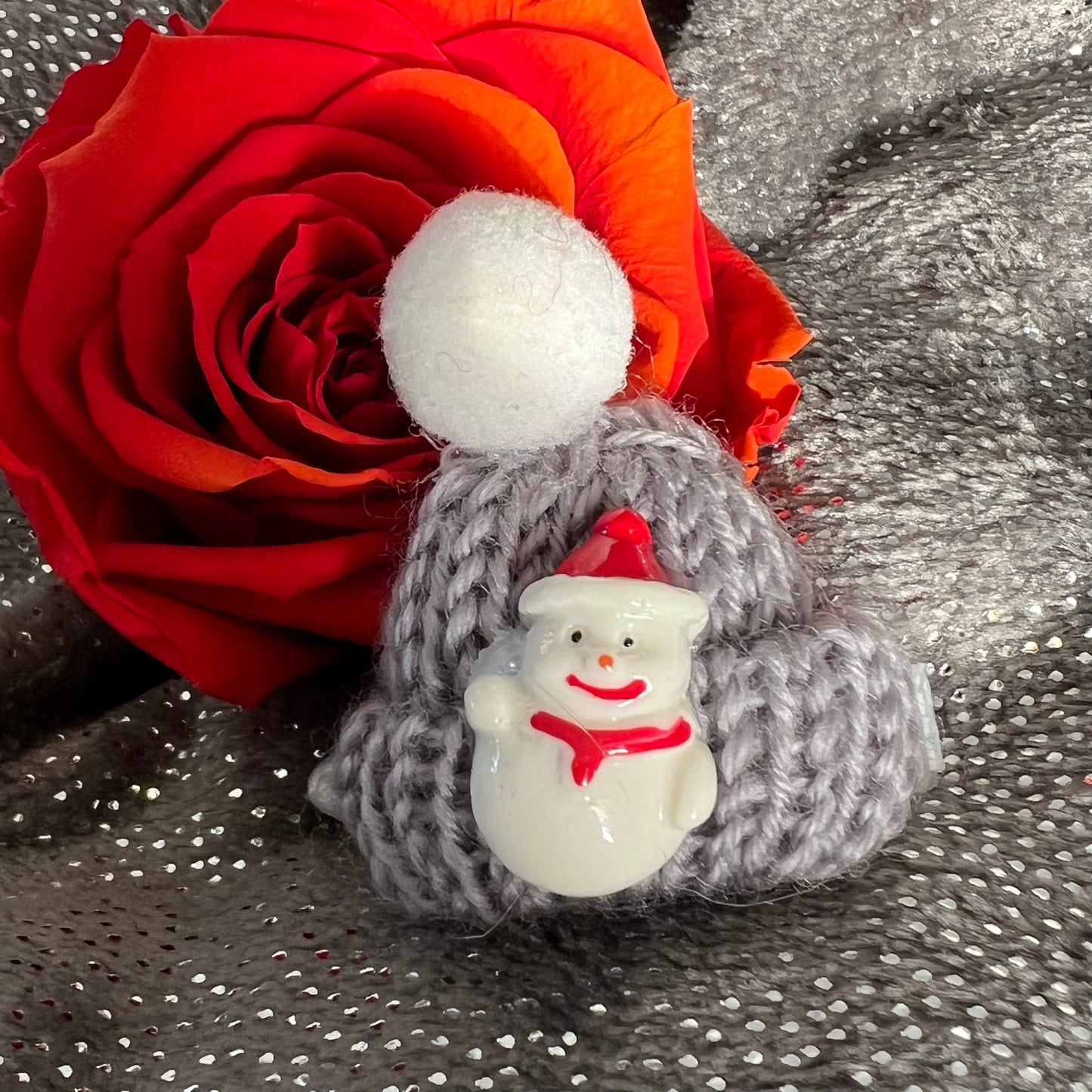 Hundespange „graue Mütze“ (4.5 cm)