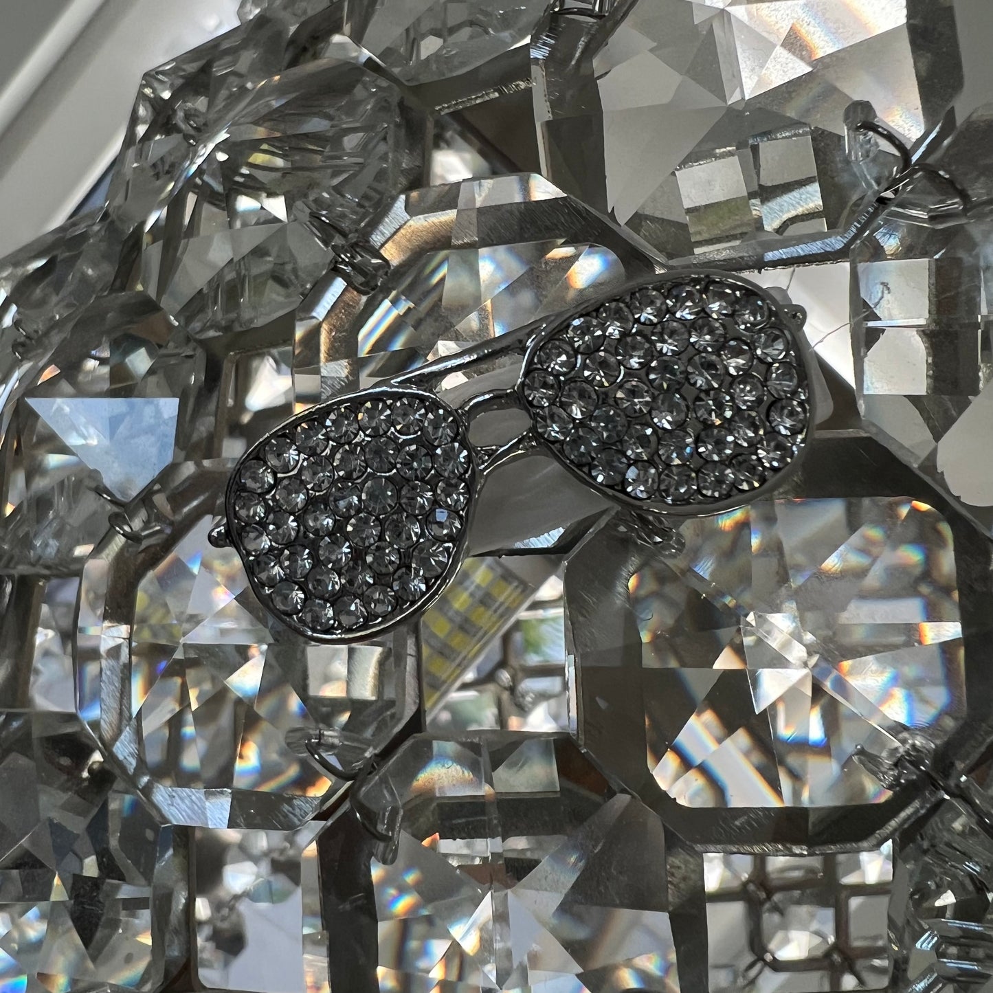 Hundespange „Glitzer-Brille“ (4.5 cm)